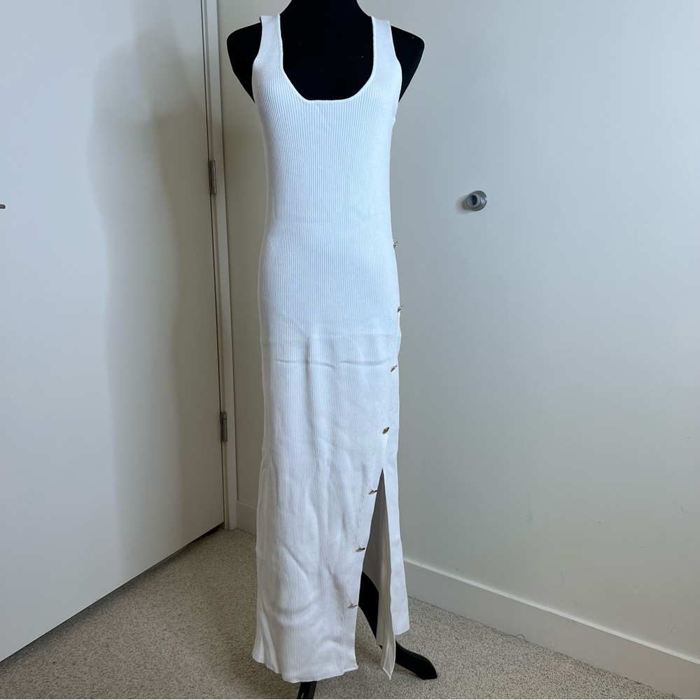 Zara knit white tank dress size S